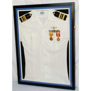 Military Navy Air Force Sports Uniform Jersey Display Case Choose Matting Color    302333858076